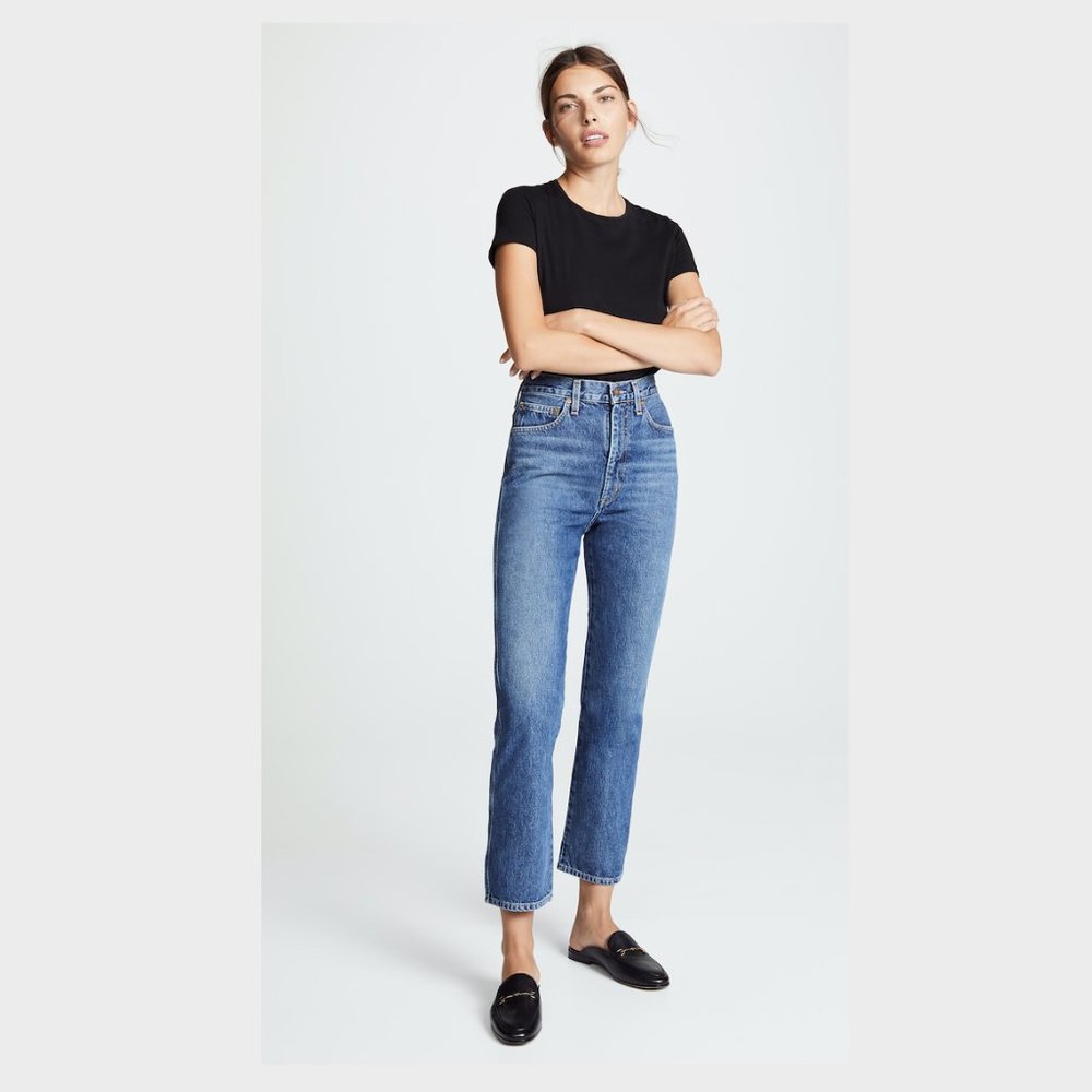 NWOT Agolde Pinch Waist Hi Rise Kick 27/28